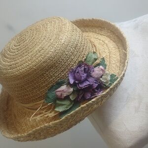 Vintage Cottagecore Farmhouse Toucan New York Hat Floral